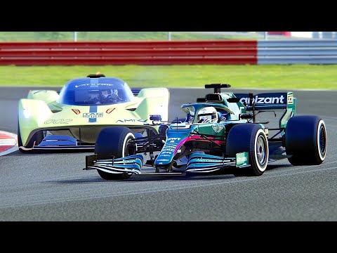 Aston Martin F1 2021 vs Aston Martin Valkyrie AMR Pro at Silverstone