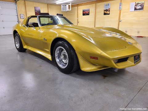 1976 Gold Corvette Stingray For Sale Video