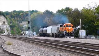 preview picture of video 'Amtrak + BNSF In Pacific, MO 10.02.14'