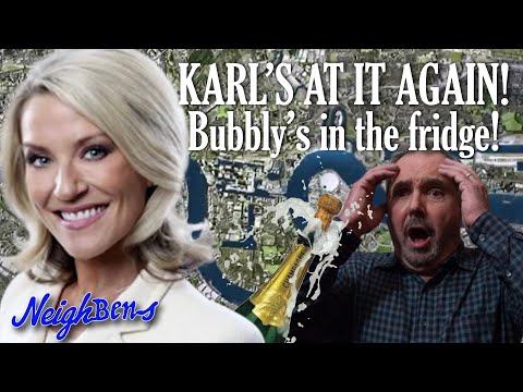 Karl Kennedy's at it again! Bubbly's in the fridge!