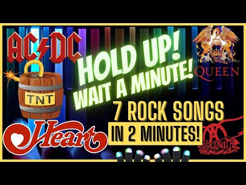 7 Classic Rock Songs in UNDER 2 MINUTES! Finger Drumming Cover! | Queen, Acdc, Arrowsmith, Kid Rock