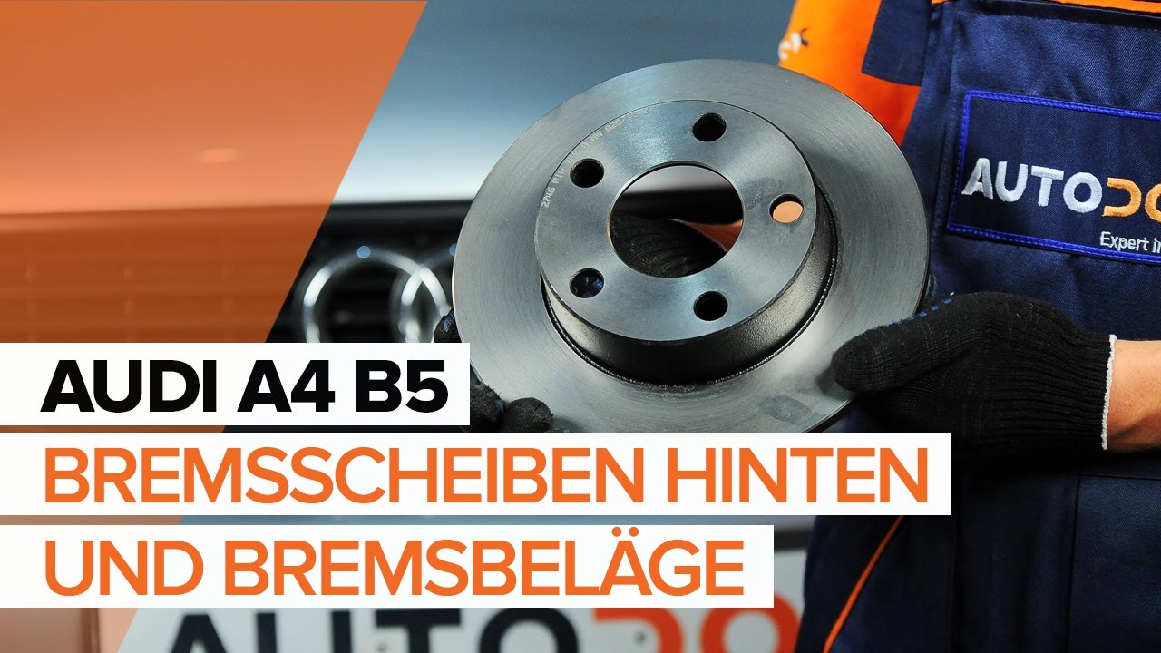 Wie Audi A4 B5 Avant Bremsbeläge hinten wechseln - Anleitung