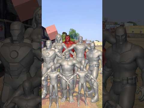 Ironman vs Superman vs Hulk Monster Vs Spider-Man #shorts #hulk #superman #spiderman