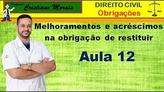Aula 12 Obrigação de restituir, melhoramentos e acréscimos art 241