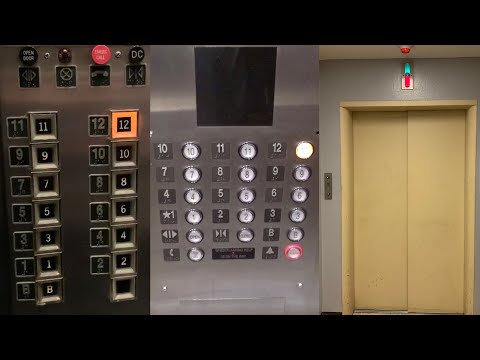 Dallas, TX: Before and After the mod of the 1959 OTIS elevators at the Salzar Center