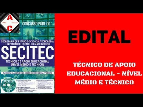 Apostila Concurso SECITEC 2018 - Técnico de Apoio Educacional - Nível Médio e Técnico