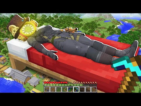 Unbelievable! I found a giant CLOCK WOMAN in Minecraft bed