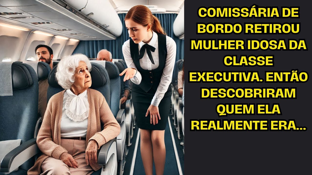 Comissária de bordo retirou mulher idosa da classe executiva. Então descobriram quem ela realmente..