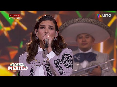 Natalia Jiménez cantó 'Ya lo sé que tú te vas' en El Grito de México. | Fiesta Azteca