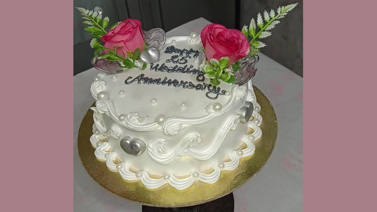 25Th Wedding Anniversary Cake Decoration Tutorial