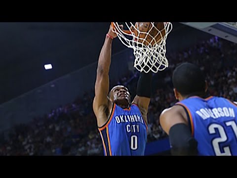 Russell Westbrook & Victor Oladipo Throw Down SUPERMAN Dunks