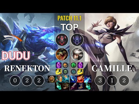 HLE DuDu Renekton vs Camille Top - KR Patch 11.1