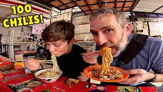 100 Chili Challenge 🌶️🔥 | Bags Packed Family vs. Warmindo Abang Adek!
