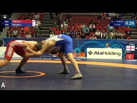 1/2 FS - 60 kg: S. KOZAN (TUR) df. S. TODUA (GEO) by TF, 11-0