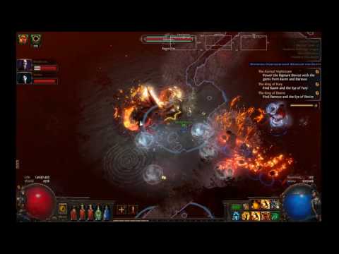 Path of Exile 3.0 - HC Harbinger - Rips - fire shot him down