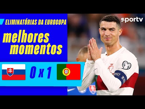 Gols e lances de Eslováquuia x Portugal