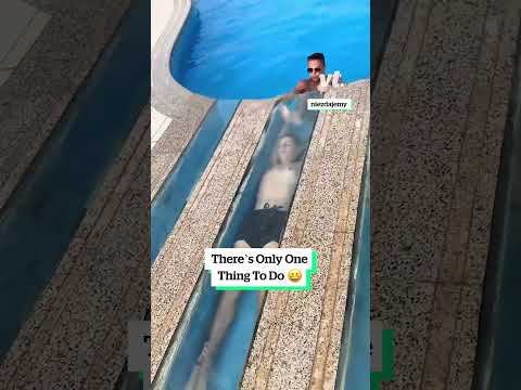 Pool has a weird underwater tunnel 😮