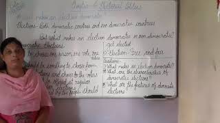 Class 9th Electoral politics Topic-what makes an election democratic