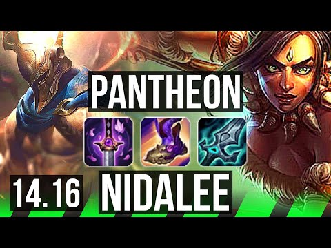 PANTHEON vs NIDALEE (JGL) | 12/2/5, 900+ games, Legendary | EUW Master | 14.16