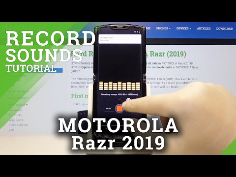 How to Record Sound in MOTOROLA Moto Razr 2019 – Recording App