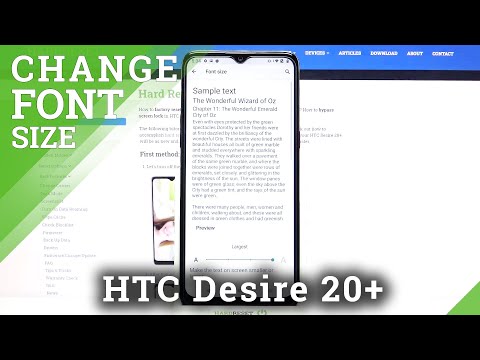How to Change Font Size on HTC Desire 20+ - Resize Text