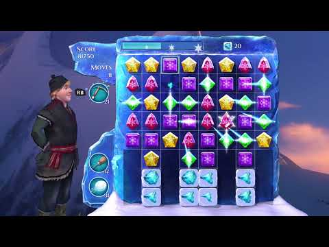 Frozen Free Fall: Snowball Fight Level 184 Walkthrough, No Power Ups