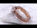 video - Rose Gold Modern Tree Of Life Engagement Ring