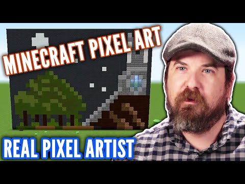 Real Artist Designs Pixel Art in Minecraft • Professionals Play