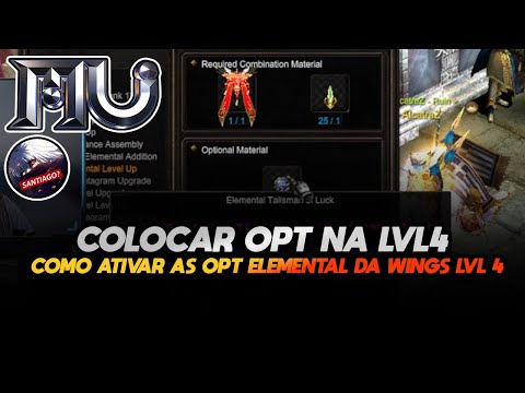 HOW TO PUT OPTION ELEMENTAL IN WINGS LVL4 AND HOW TO LEVEL UP | GLOBAL MU ONLINE