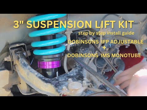 LIFTING PAJERO SUSPENSION LIFT KIT INSTALL | DOBINSONS IFP adjustable and IMS rear  DIY step by step
