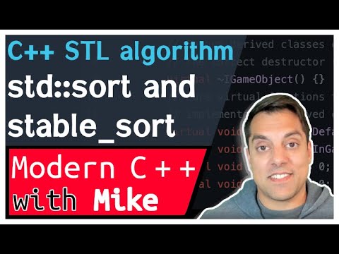 C++ STL algorithm - stable_sort, sort | Modern Cpp Series Ep. 164