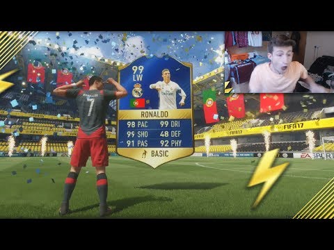 OMFG I PACKED 99 TOTS RONALDO!!!! MY GREATEST EVER PULL! - FIFA 17 ULTIMATE TOTS PACK OPENING