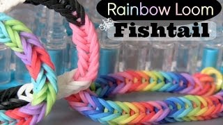 RAINBOW LOOM : Fishtail Bracelet - How To | SoCraftastic