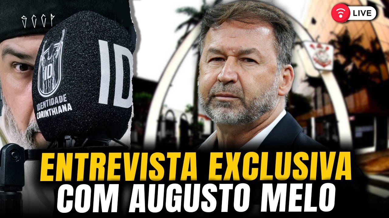 🔴AO VIVO DO PARQUE SÃO JORGE! ENTREVISTA EXCLUSIVA COM O PRESIDENTE DO CORINTHIANS AUGUSTO MELO