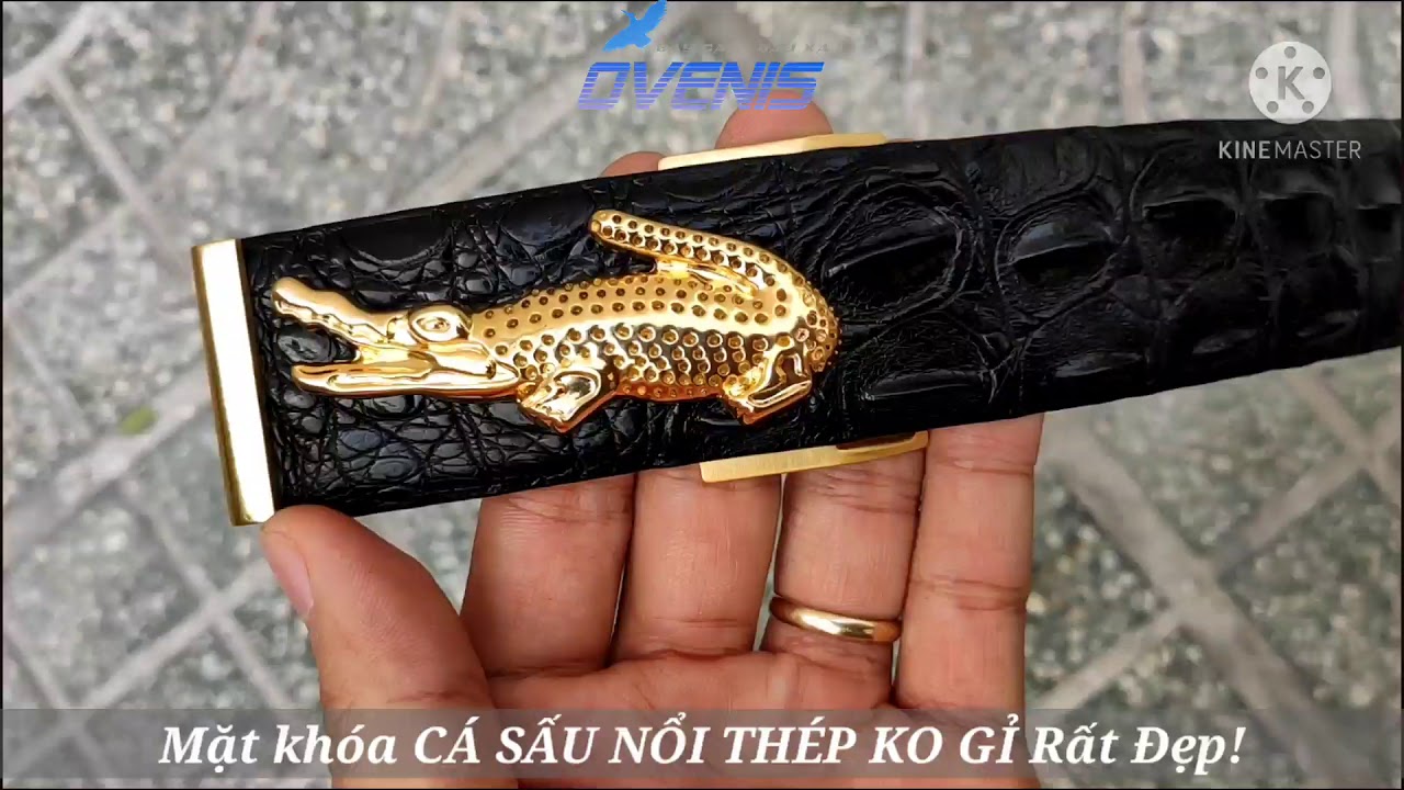 Mặt Khóa THÉP KHÔNG GỈ cho dây thắt lưng da cá sấu cao cấp!