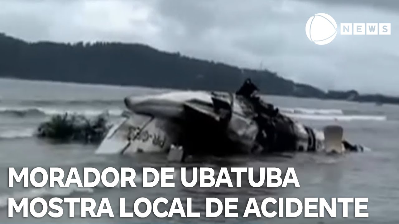 Morador de Ubatuba mostra local do acidente aéreo que causou uma morte