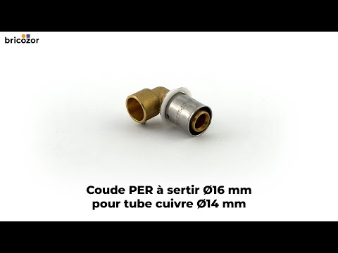 Coude PER à sertir pour raccordement sur tube cuivre BRICOZOR