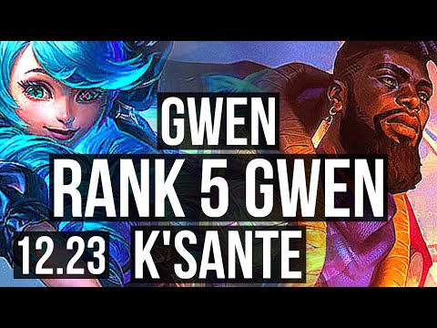 GWEN vs K'SANTE (TOP) | Rank 5 Gwen, 2/0/3 | EUW Challenger | 12.23