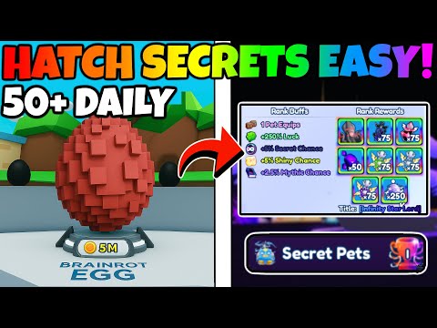 How to Hatch 50+ SECRET Pets EVERY DAY in Bubble Gum Simulator INFINITY UPDATE!
