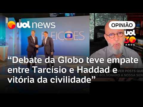 Debate da Globo teve empate entre Tarcísio e Haddad e vitória da civilidade | Josias de Souza