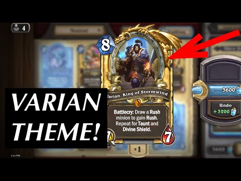 VARIAN, KING OF STROMWIND Theme, Voice Line, & Golden Animation!