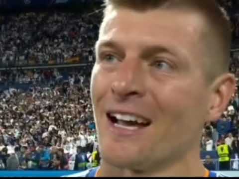 Toni Kroos Unterbricht das Interview Wütend nach denn Sieg Real Madrid vs Liverpool 0-1