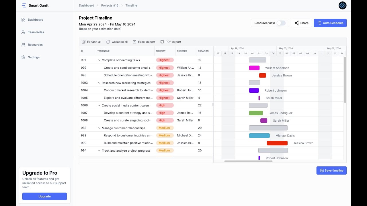 Smart Gantt demo video