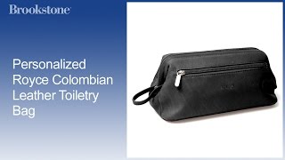 preview picture of video 'Personalized Leather Toiletry Bag - Brookstone Personalized Leather Travel Gifts'