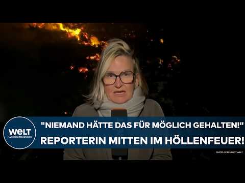 LOS ANGELES: "Dieser ganze Stadtteil ist ausgelöscht!" Reporterin mitten in dem Höllenfeuer!