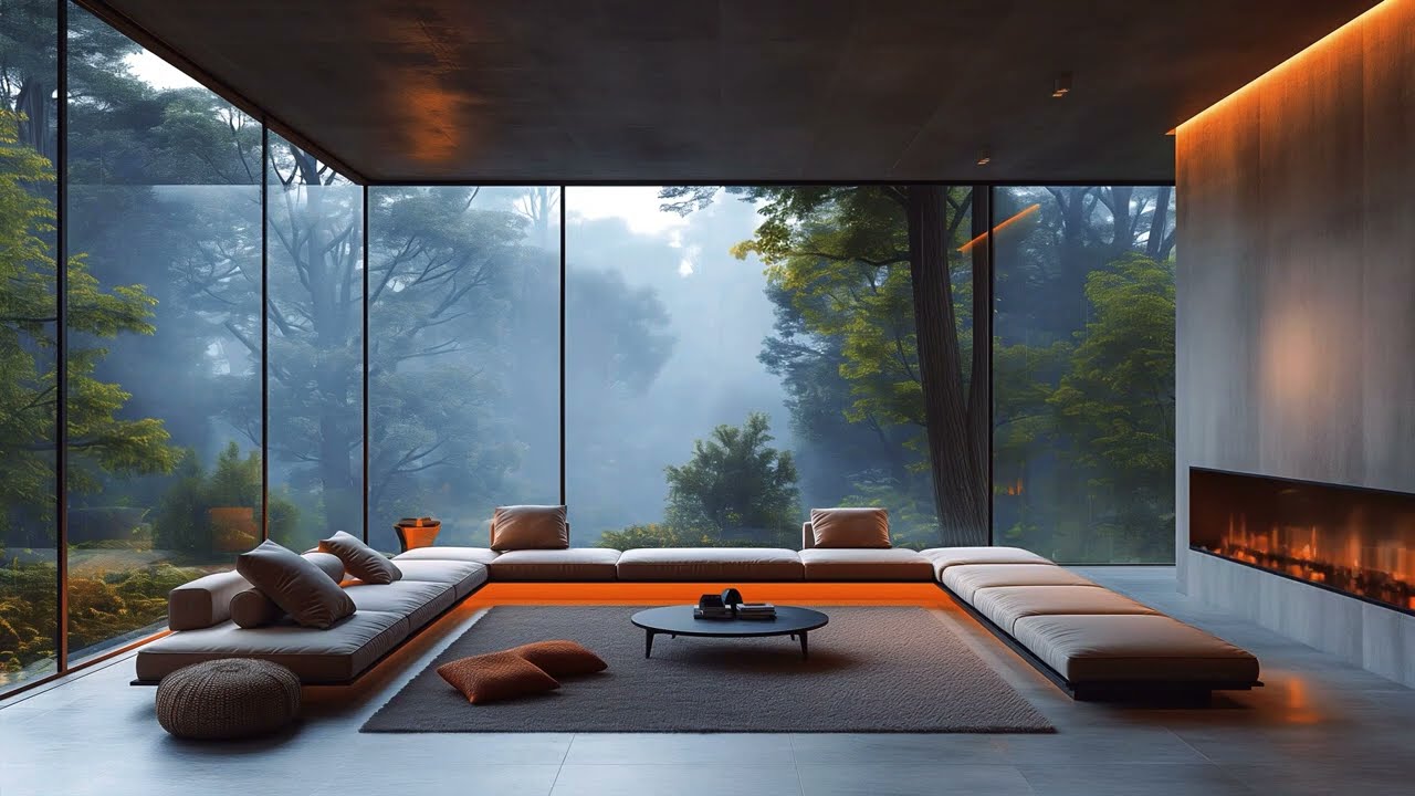 Relaxing Deep House Collection | Cozy Fireplace & Scenic Views