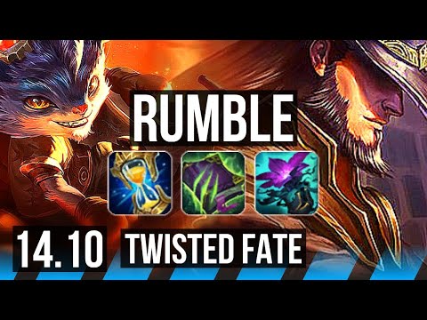 RUMBLE vs TWISTED FATE (MID) | 2100+ games, 11/2/7, Legendary | KR Diamond | 14.10