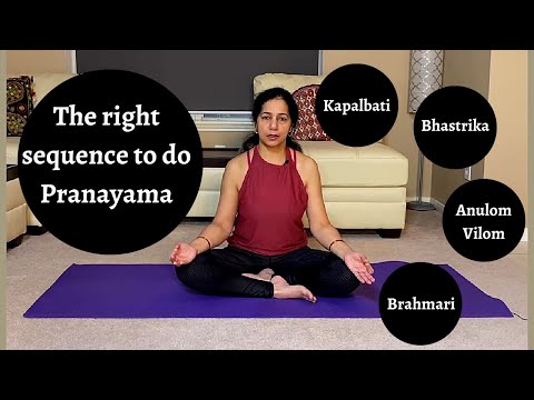 In what sequence pranayamas should be done, sequence of breathing exercises