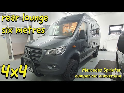 4x4 Mercedes camper van with rear lounge