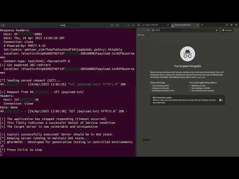 CVE-2025-43960 - PHP Object Injection in Adminer 4.8.1 via Monolog - Denial of Service (DoS)